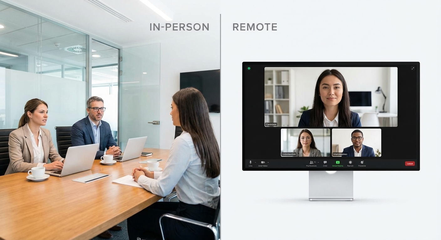 In-Person vs Remote Job Interview Comparison